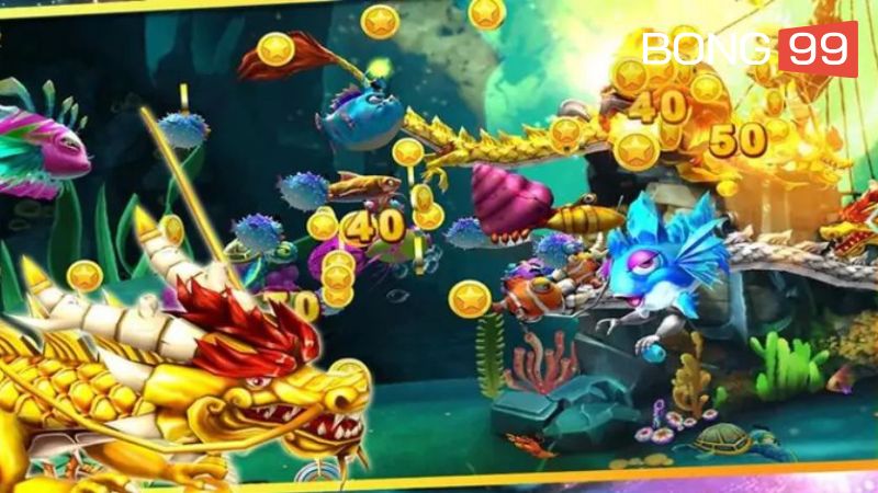 Game săn cá rồng thần trên Bong99 được thiết kế với đồ hoạ sinh động và siêu bắt mắt
