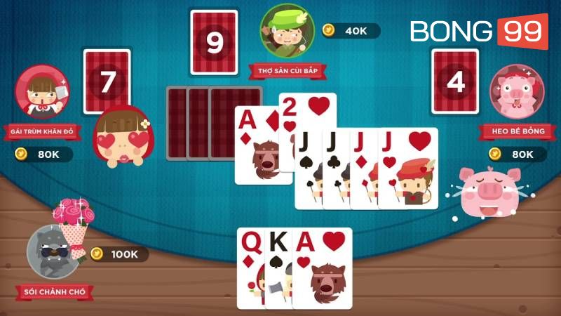 Quân heo là lá lẻ mạnh nhất nhưng có thể bị chặt bởi bộ bài đặc biệt như tứ quý